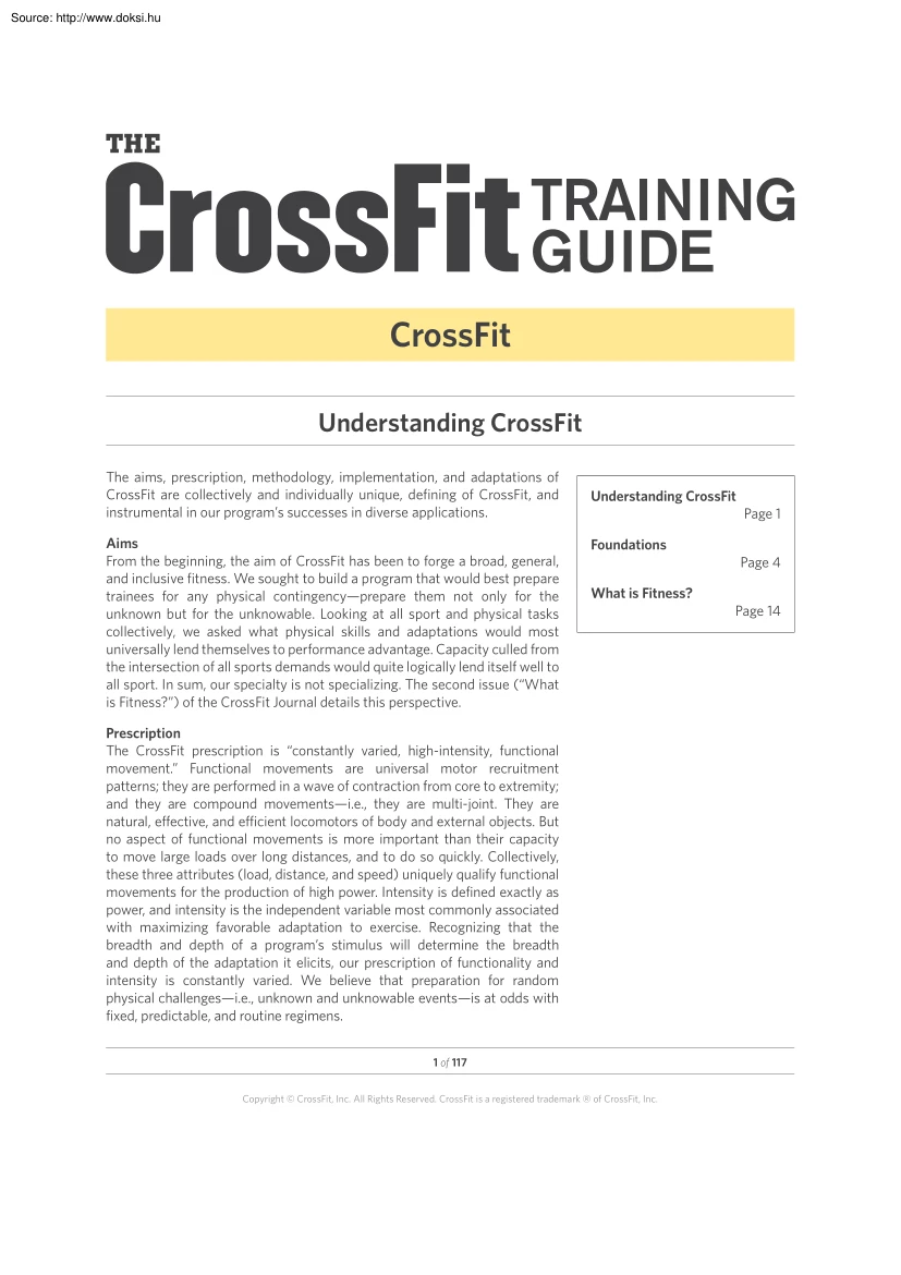 The CrossFit Training Guide