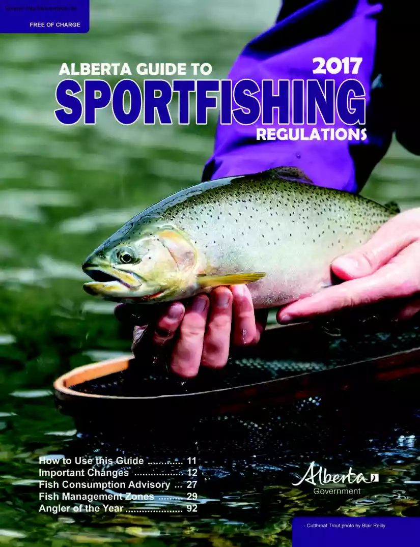 Alberta Guide to Sportfishing Regulations