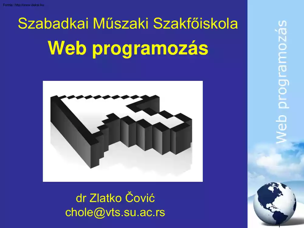 dr Zlatko Čović - Web programozás