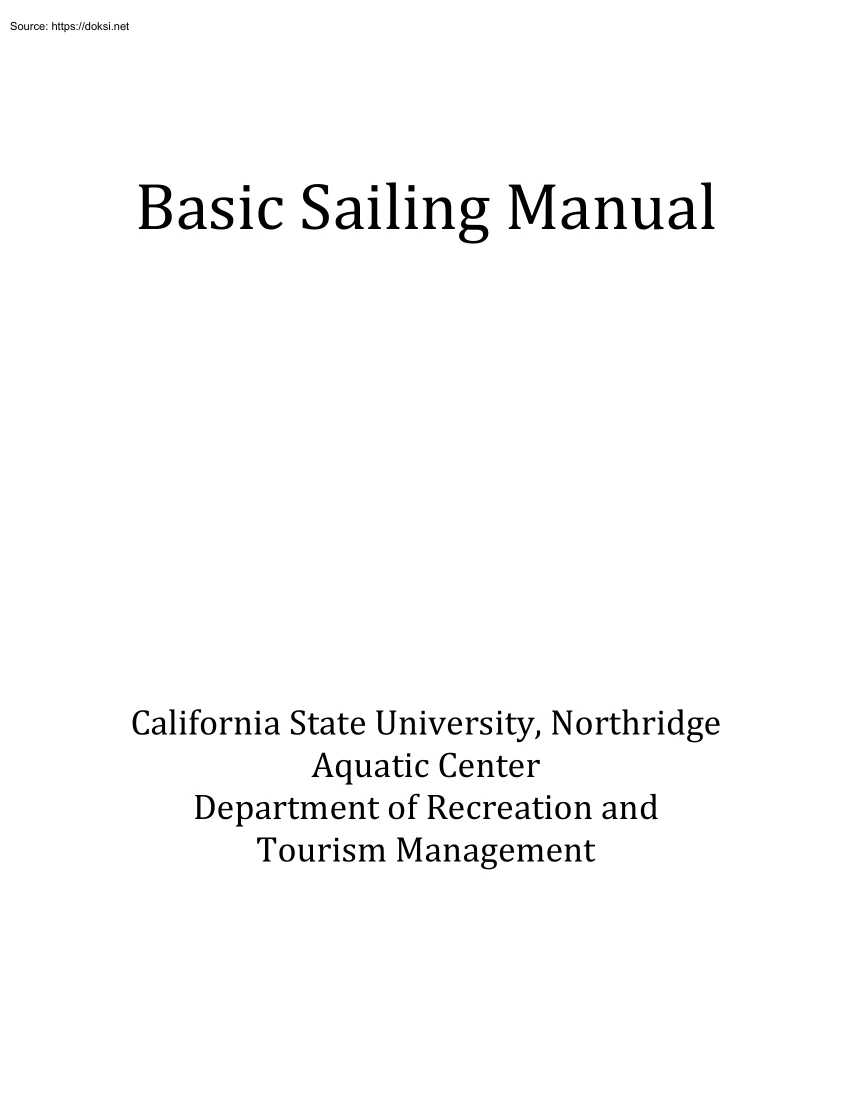 Basic Sailing Manual