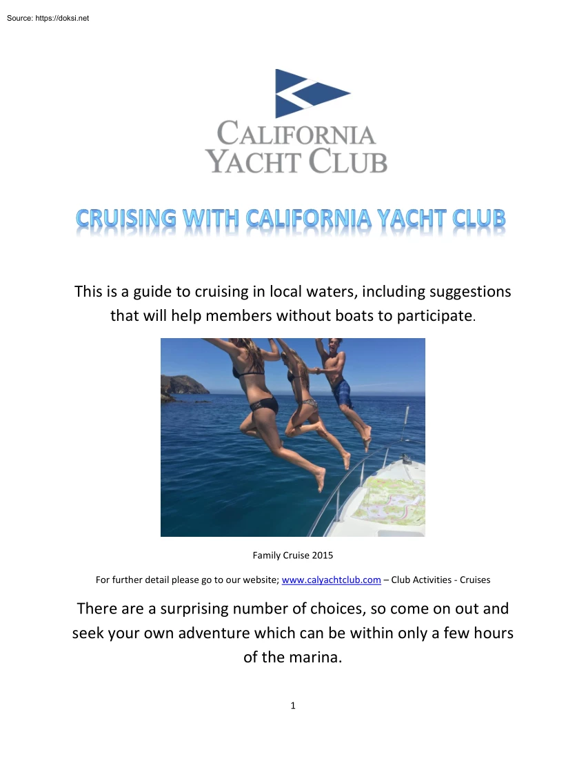Cruising with California Yacht Club