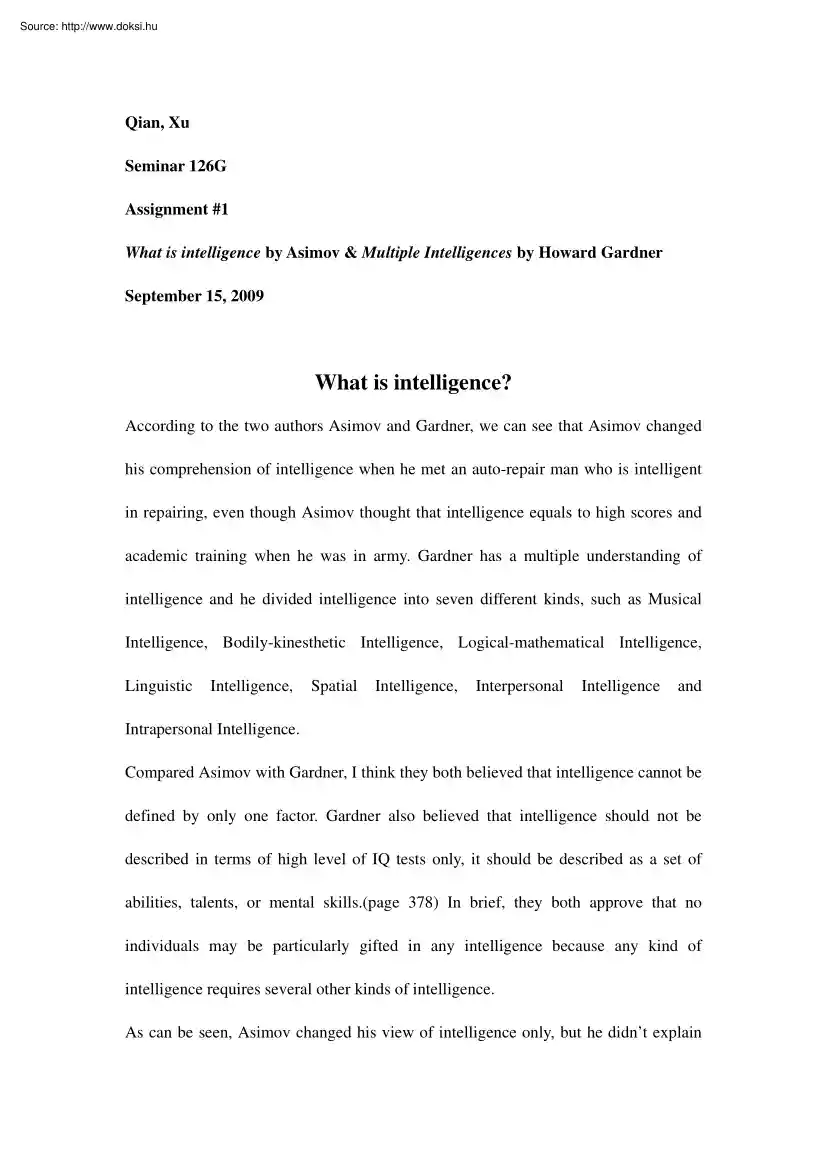 Howard Gardner - What is intelligence