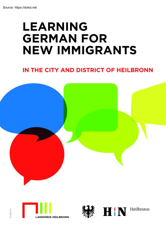 Learning German for New Immigrants, In the City and District of Heilbronn