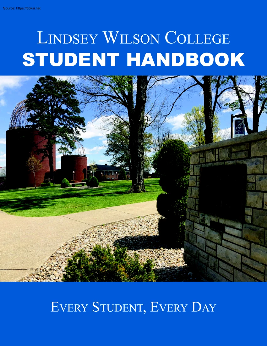 Lindsey Wilson College, Student Handbook