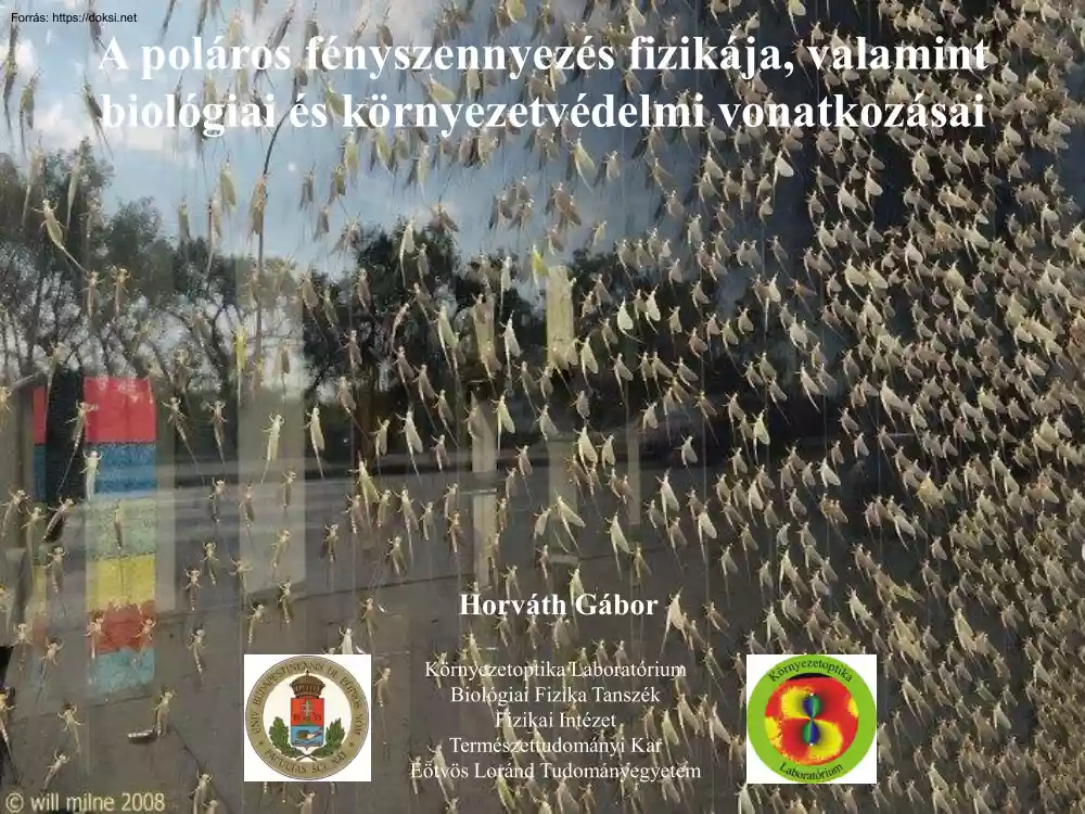 Horváth Gábor - A poláros fényszennyezés fizikája, valamint biológiai és környezetvédelmi