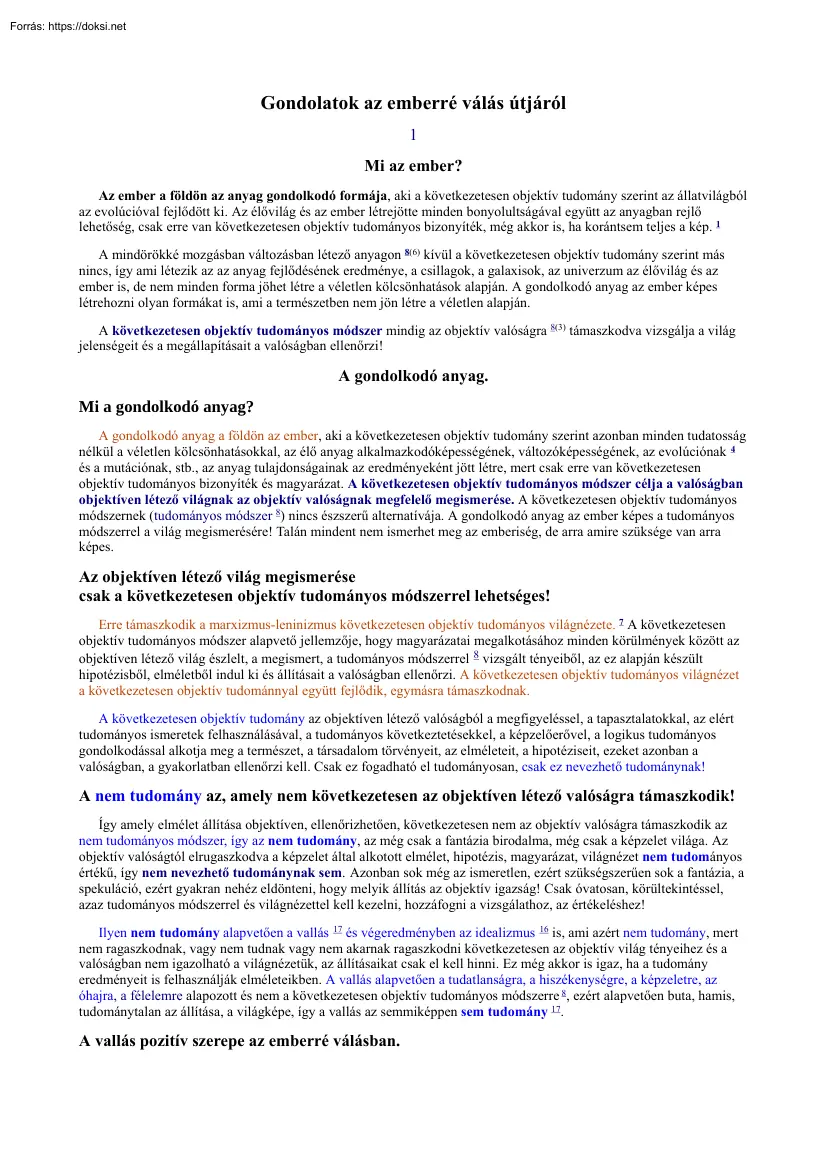 Salánki László - Gondolatok az emberré válás útjáról