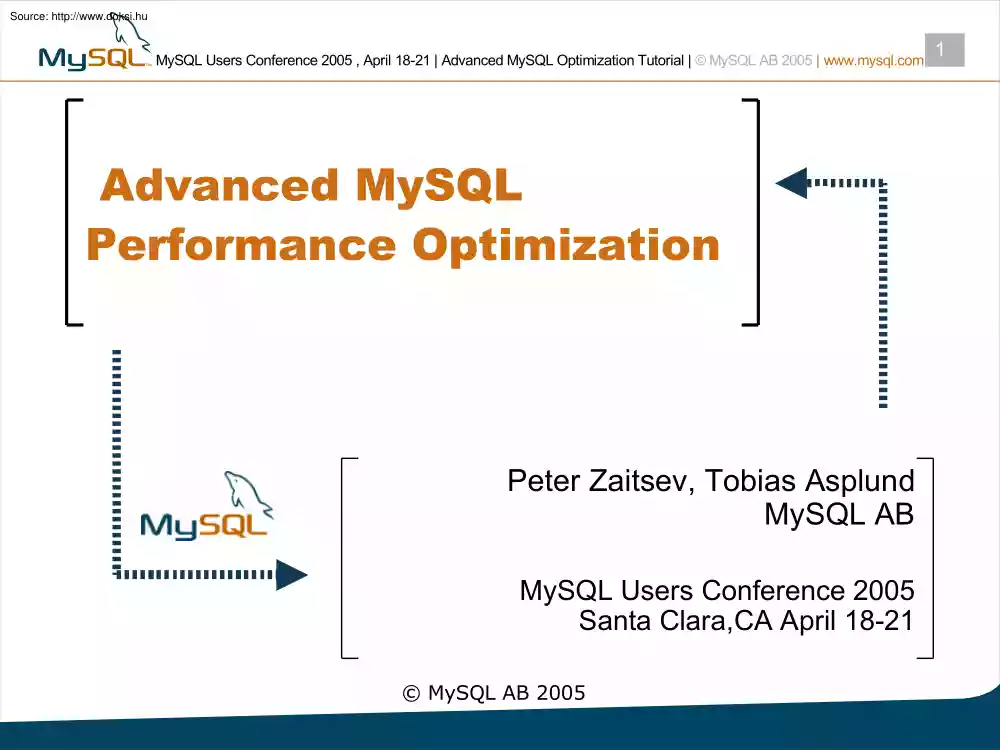 Zaitsev-Asplund - Advanced MySQL Performance Optimization