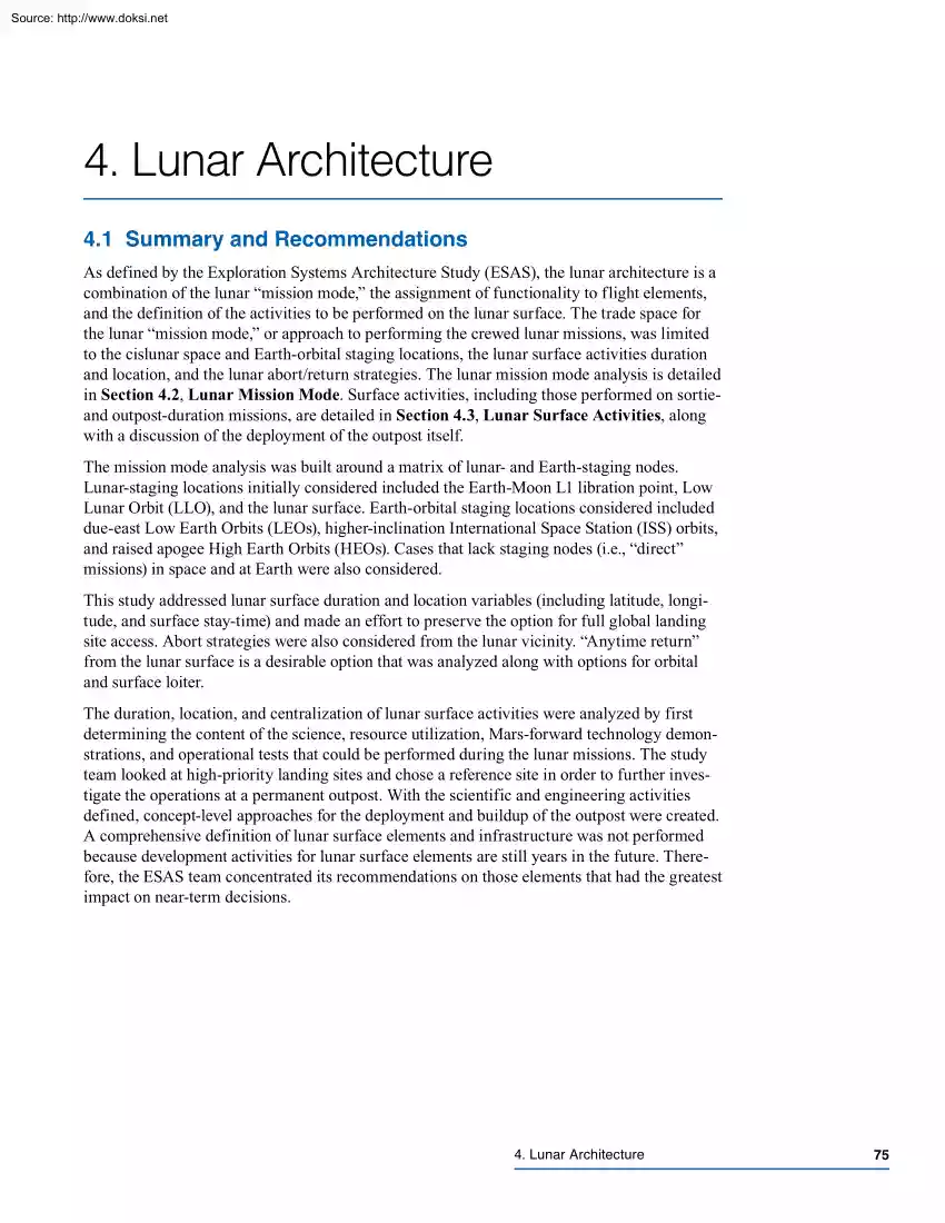 Lunar Architecture