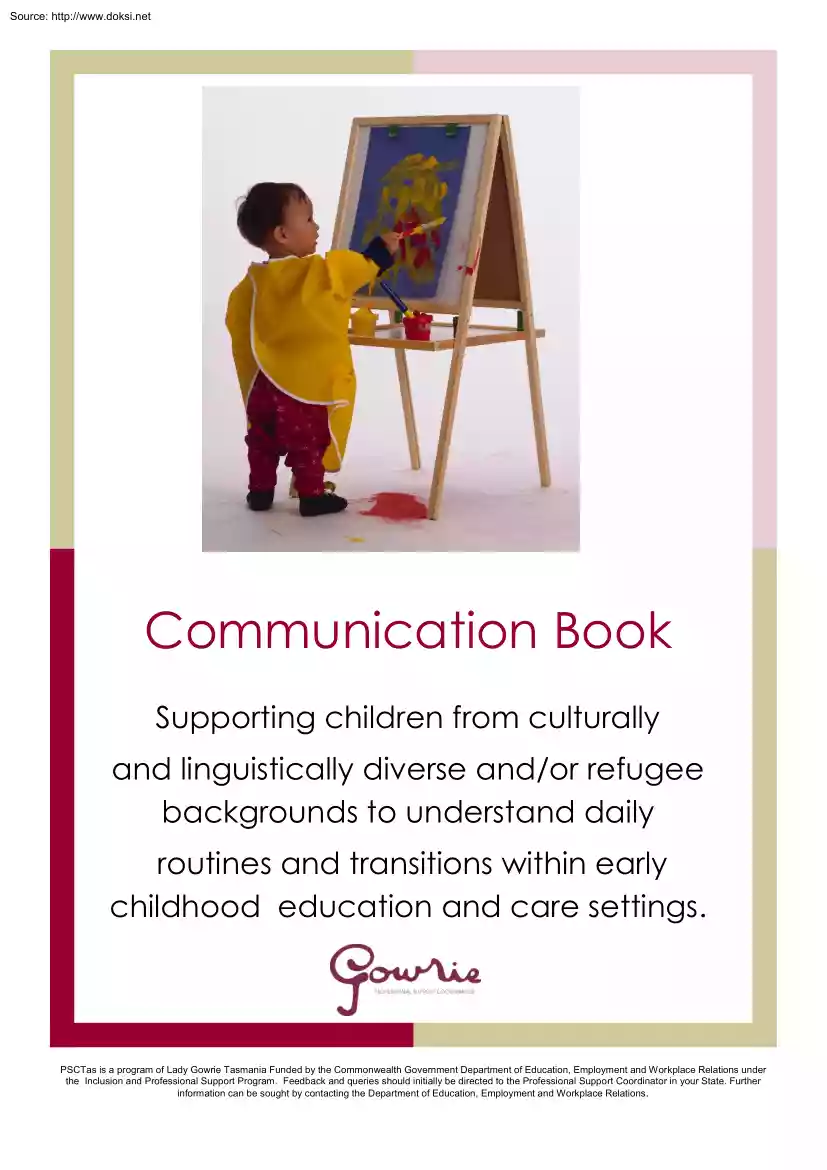 Communication Book, Supporting Children from Culturally and Linguistically Diverse or Refugee Backgrounds