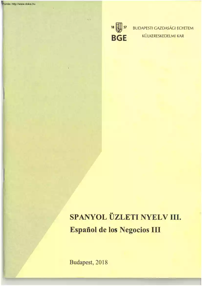 Spanyol üzleti nyelv III.