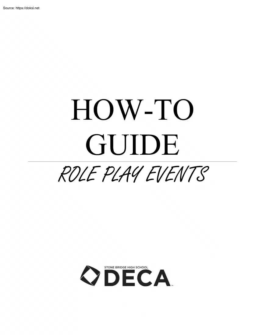 How to Play Guide, Role Play Events