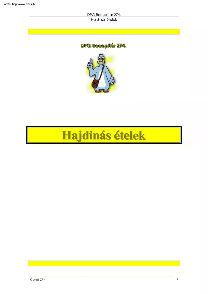 Hajdinás ételek