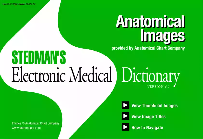 Stedman Electronic Medical Dictionary, Anatomical images