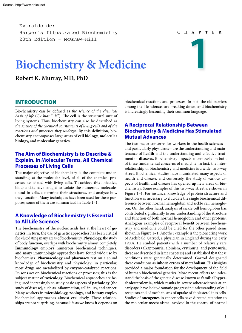 Robert K. Murray - Biochemistry and Medicine