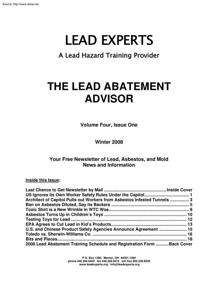 The Lead Abatement Advisor