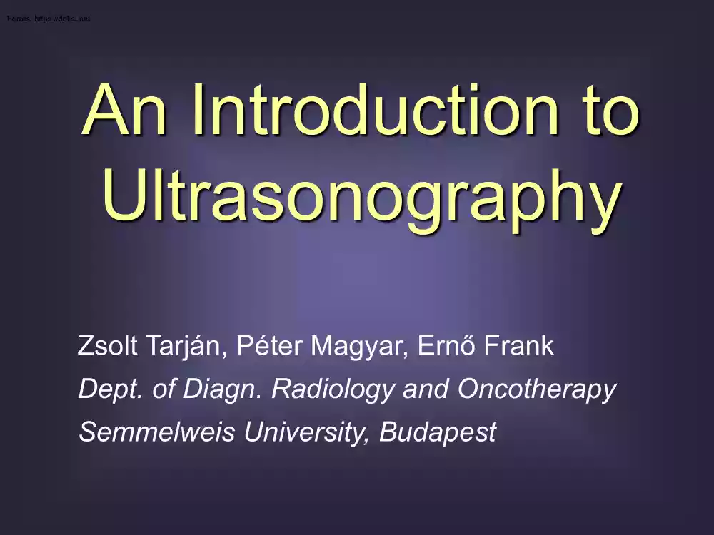 An Introduction to Ultrasonography