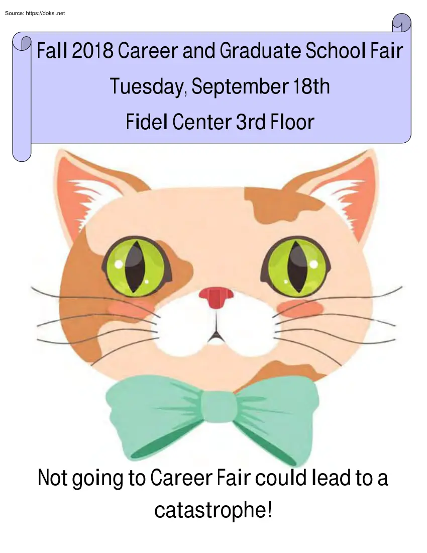 Not Going to Career Fair could Lead to a Catastrophe