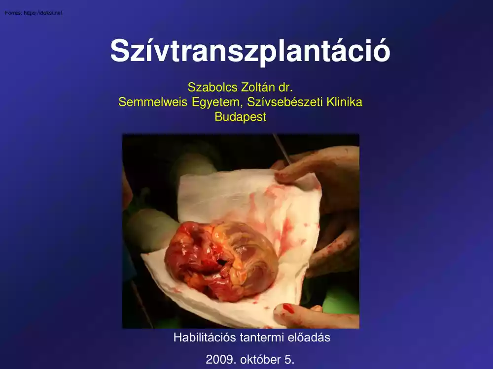 Szabolcs Zoltán - Szívtranszplantáció