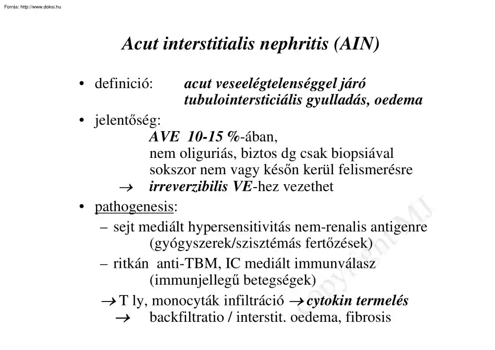 Acut interstitialis nephritis (AIN)