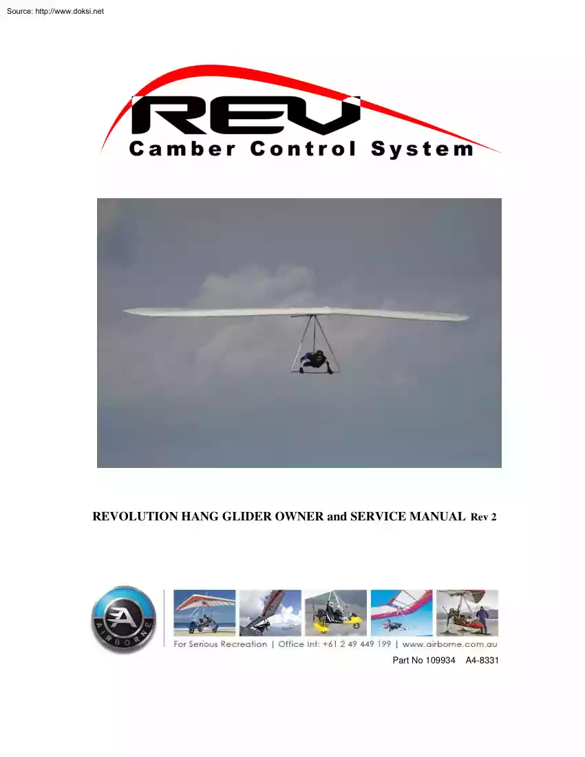 Revolution Hang Glider Owner and Service Manual