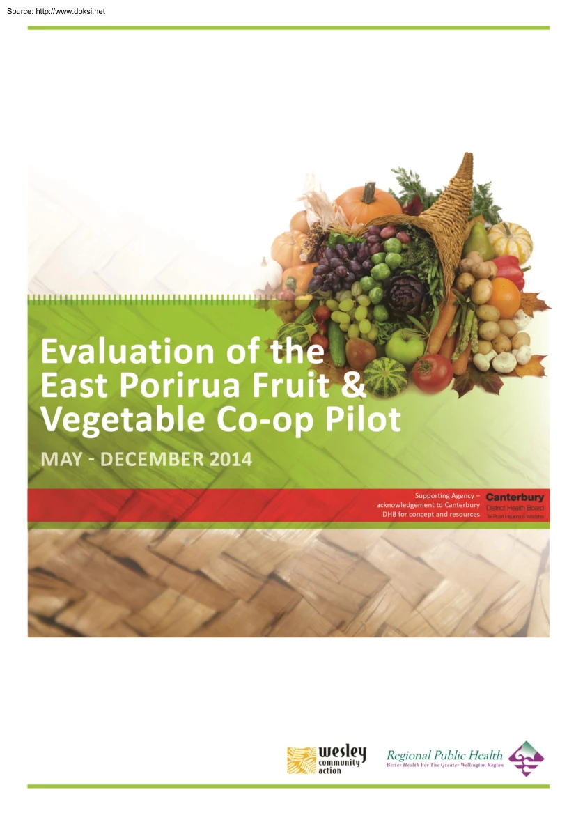 Evaluation of the East Porirua Fruit and Vegetable Coop Pilot