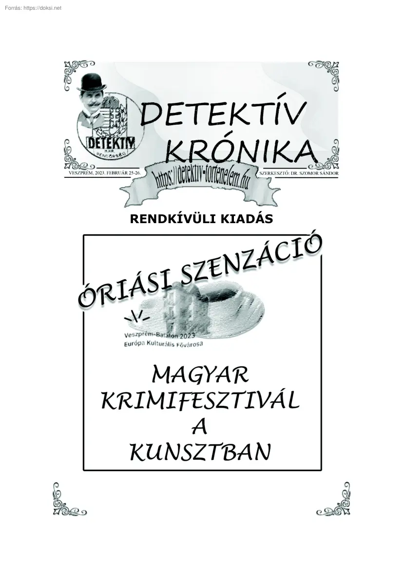 Dr. Szomor Sándor - Magyar Krimifesztivál a Kunsztban