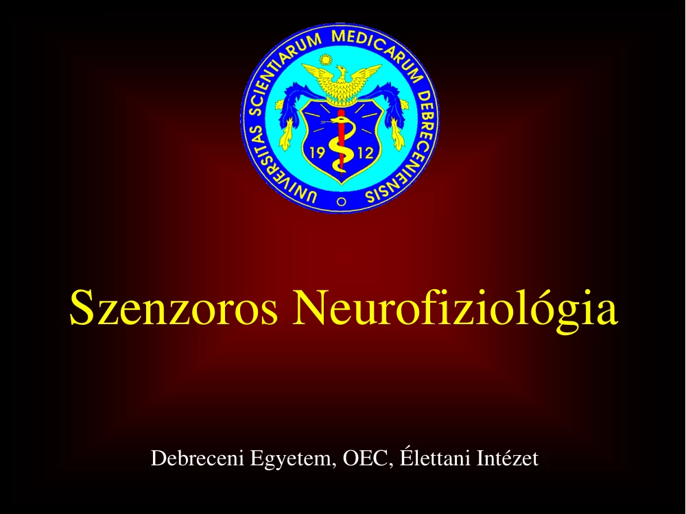 Szenzoros neurofiziológia