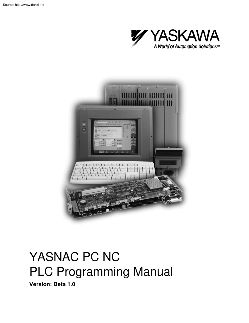 Yasnac PC NC PLC Programming Manual