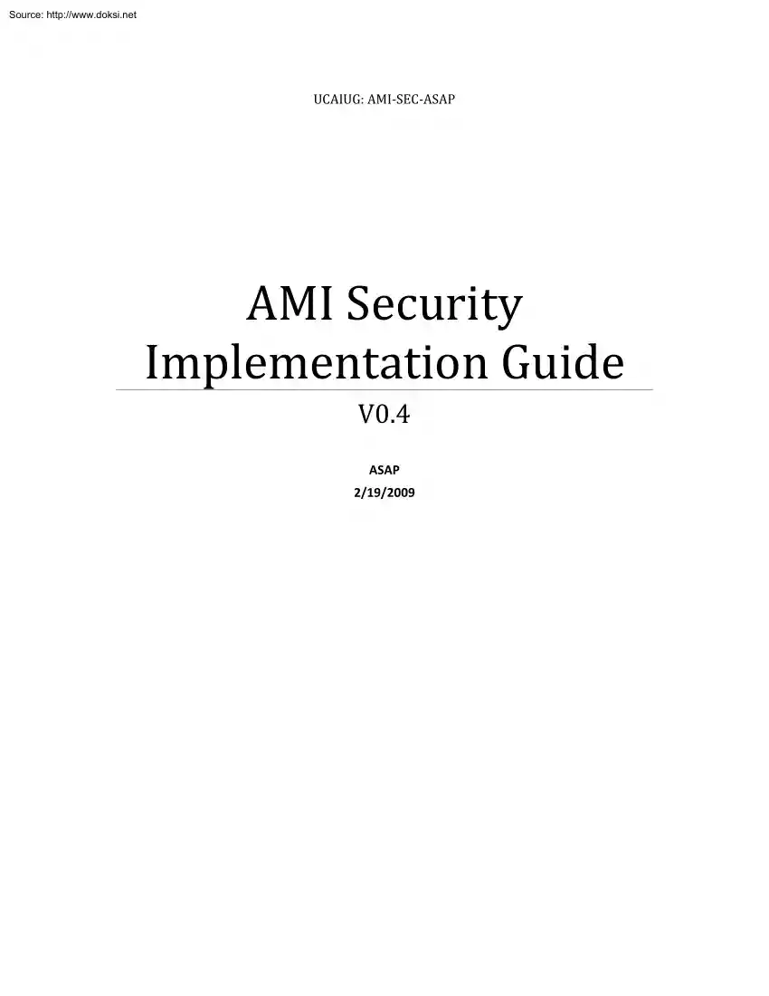 Brown-Ivers-Highfill - AMI Security Implementation Guide