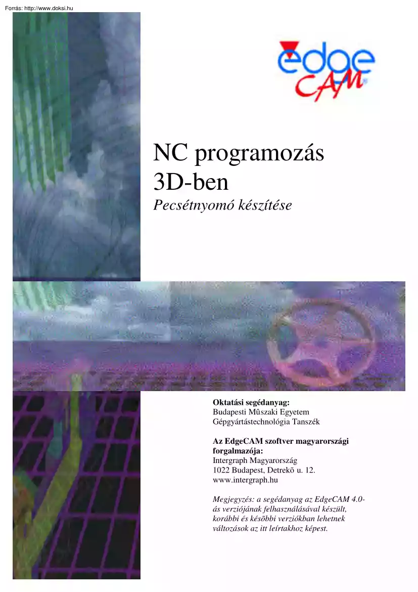 NC programozás 3D-ben, Pecsétnyomó készítése