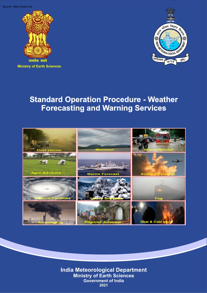Standard Operation Procedure, Weather Forecasting and Warning Services