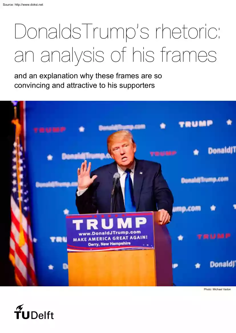 Donalds Trumps Rhetoric, An Analysis of his Frames
