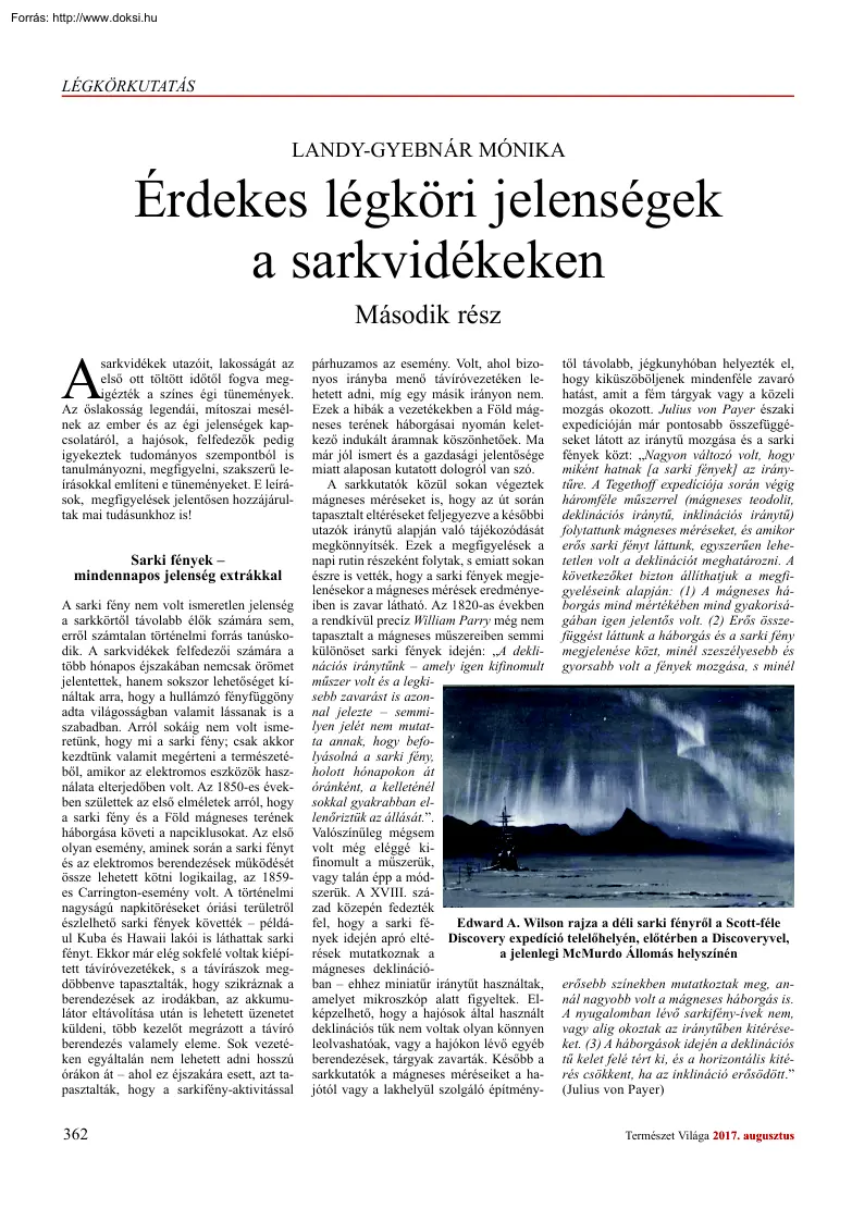 Landy-Gyebnár Mónika - Érdekes légköri jelenségek a sarkvidékeken