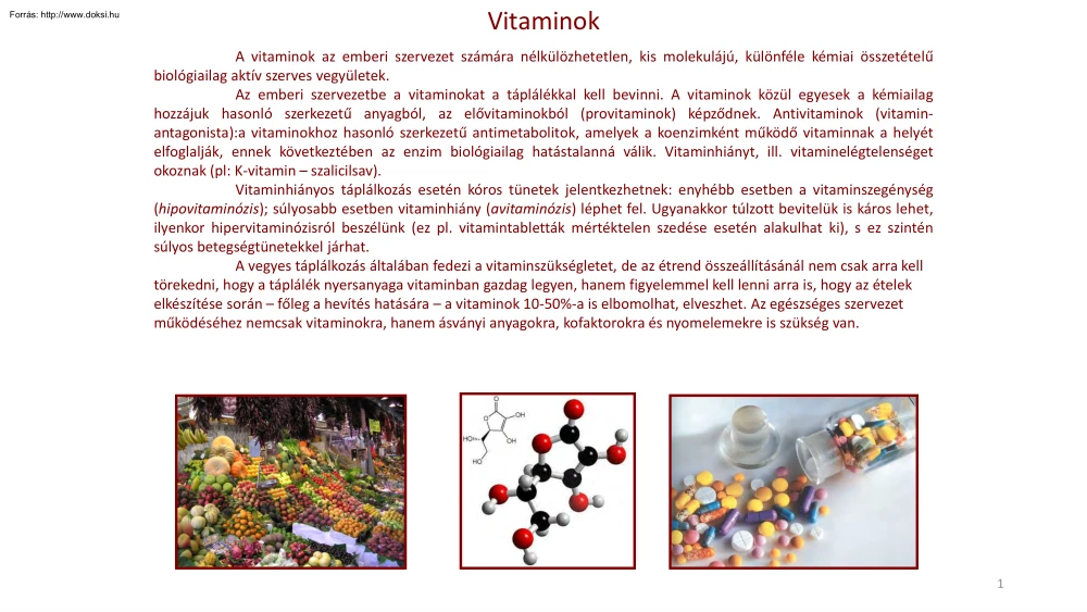 A vitaminokról