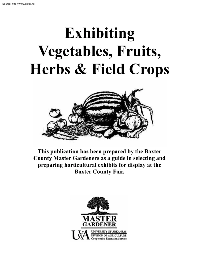 Exhibiting Vegetables, Fruits, Herbs and Field Crops