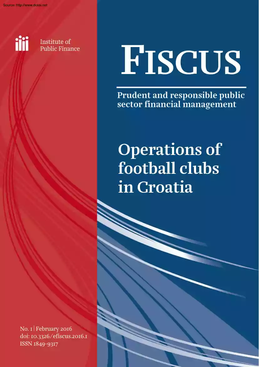 Operations of Football Clubs in Croatia, Fiscus