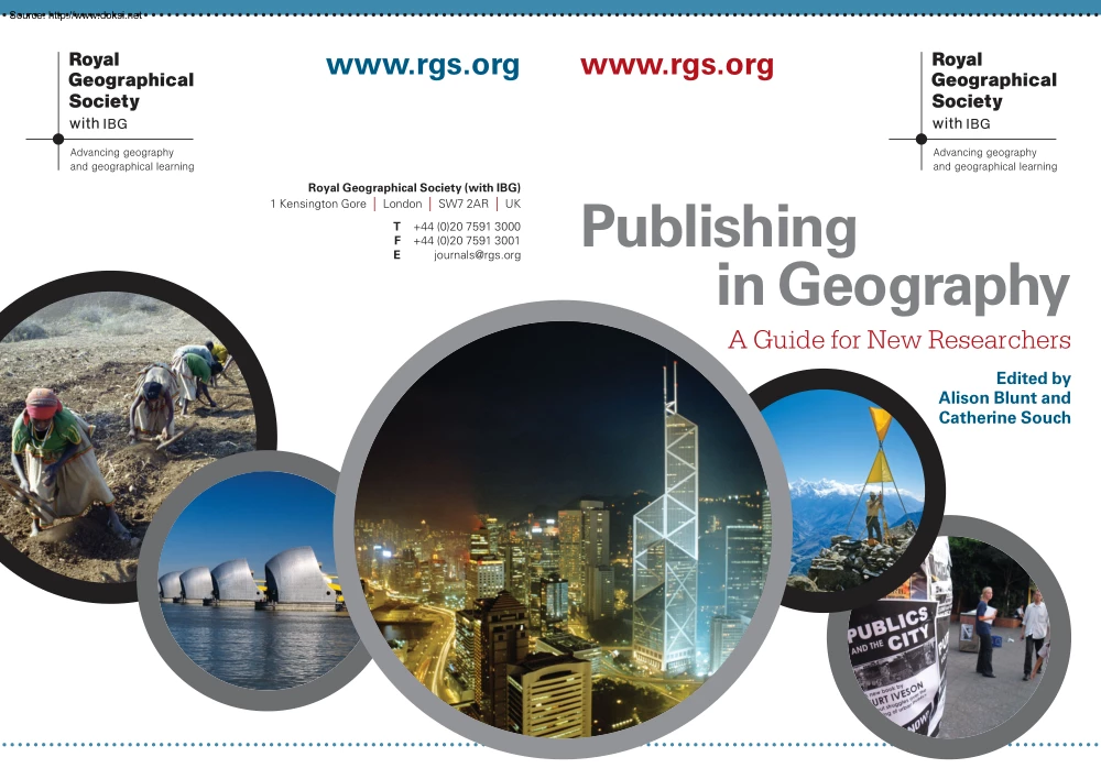 Blunt-Souch - Publishing in Geography, A Guide for New Researchers