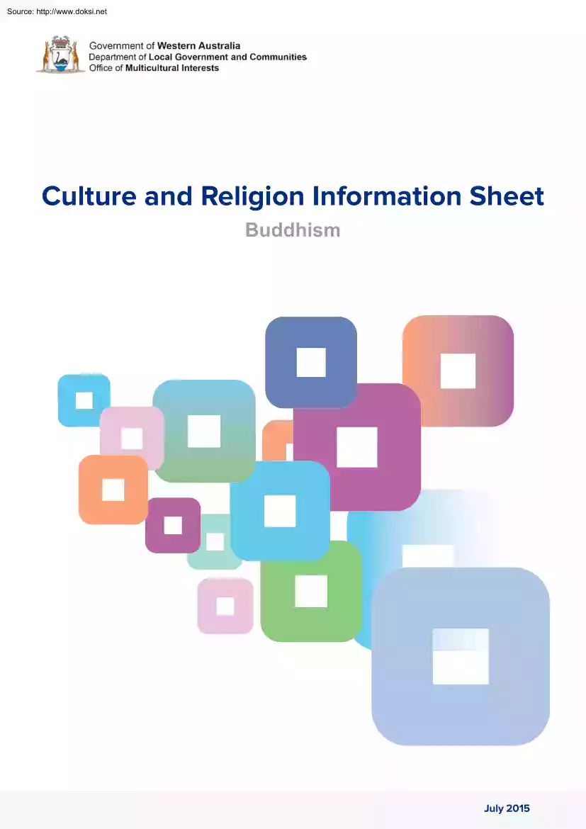 Culture and Religion Information Sheet, Buddhism