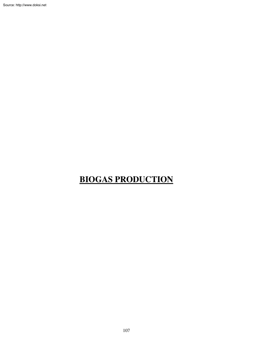 Biogas production