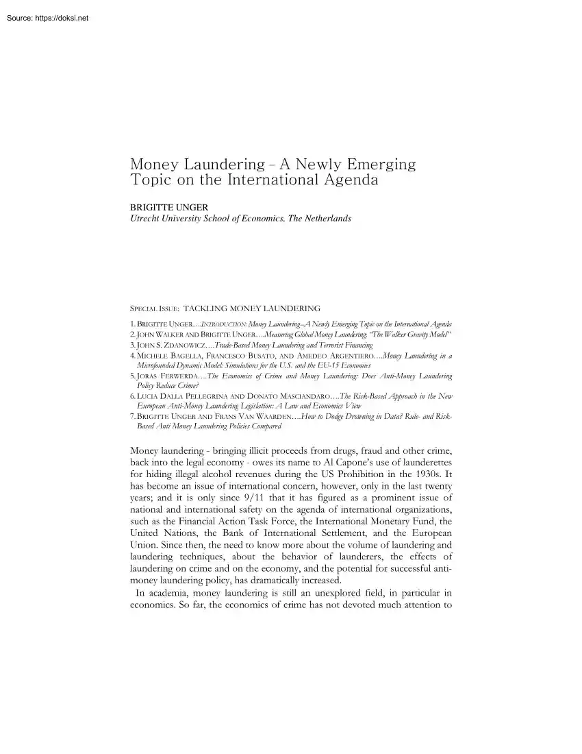 Money Laundering, A Bankers Guide to Avoiding Problems