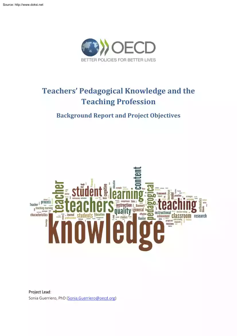 Teachers Pedagogical Knowledge and the Teaching Profession