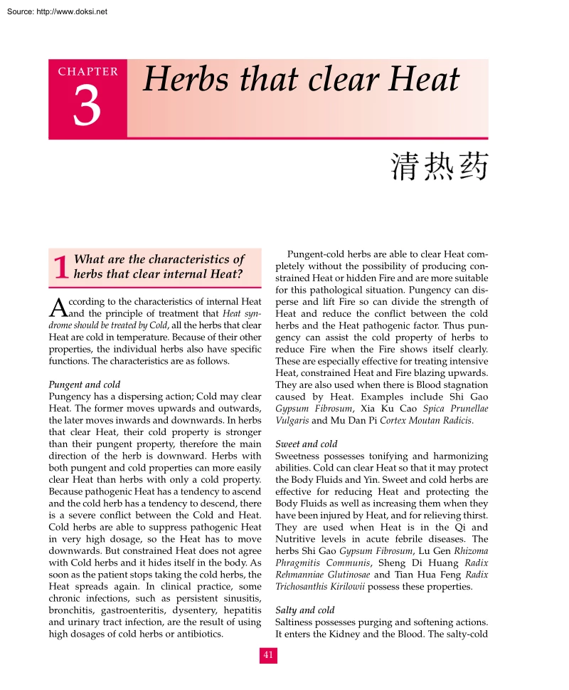 Herbs that Clear Heat