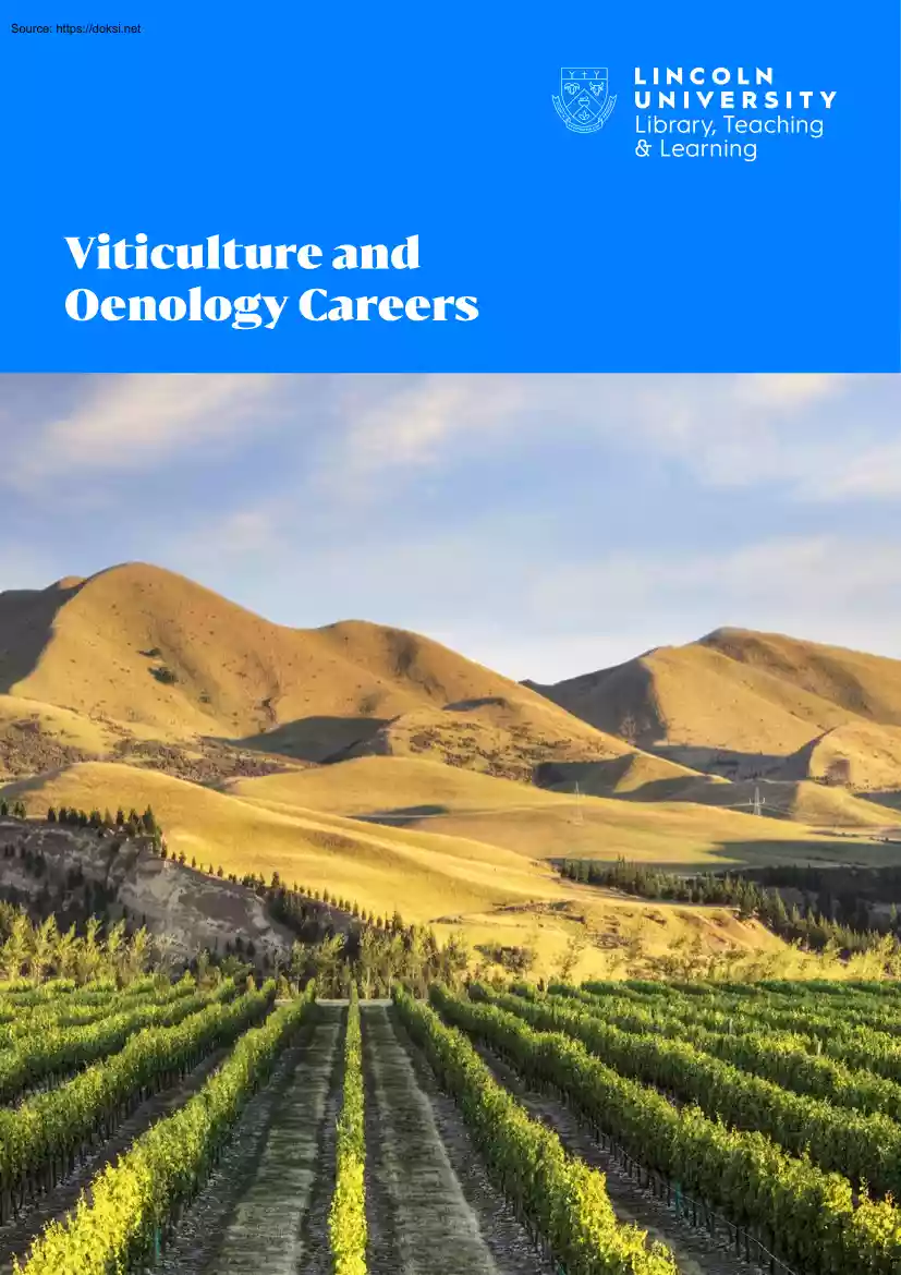 Viticulture and Oenology Careers