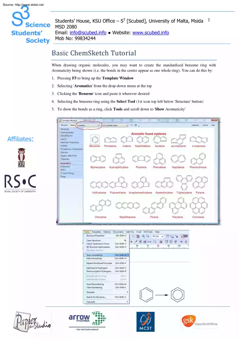 Basic ChemSketch Tutorial