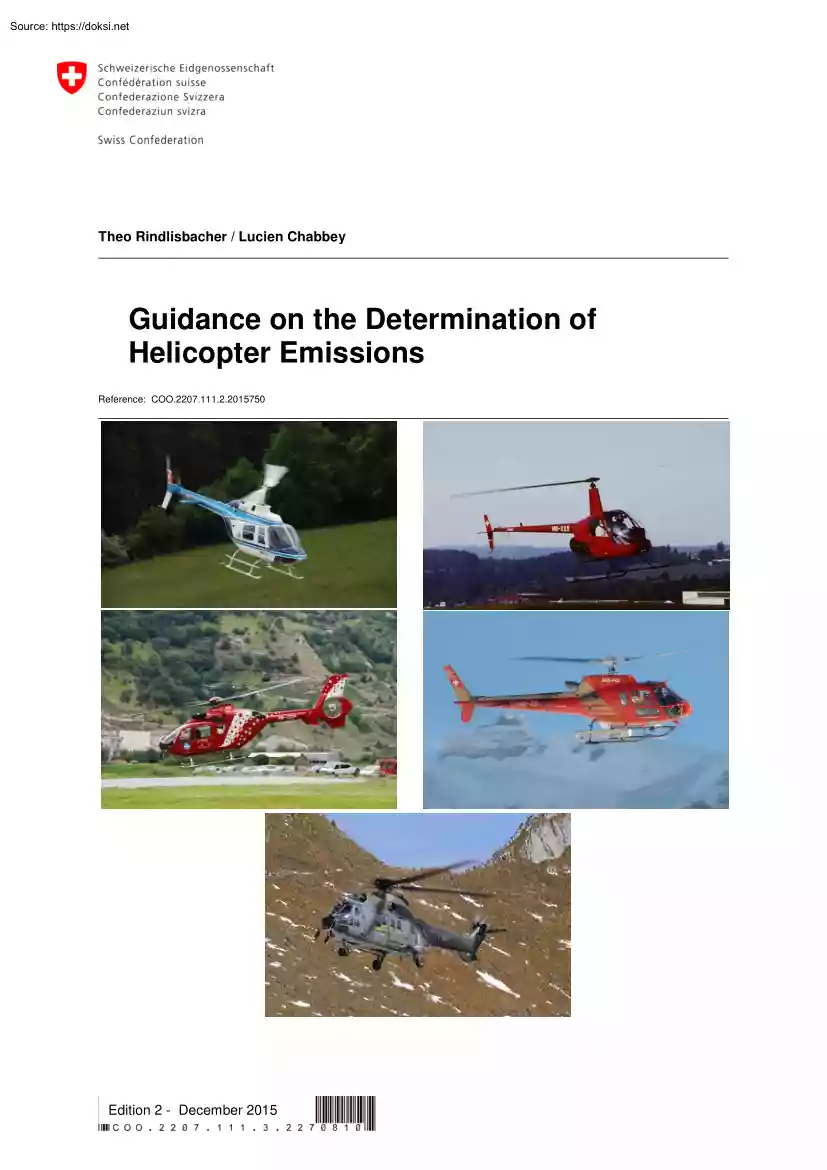 Guidance on the Determination of Helicopter Emissions