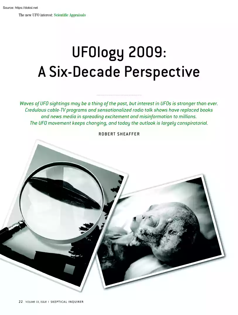 Robert Sheaffer - UFOlogy 2009, A Six-Decade Perspective