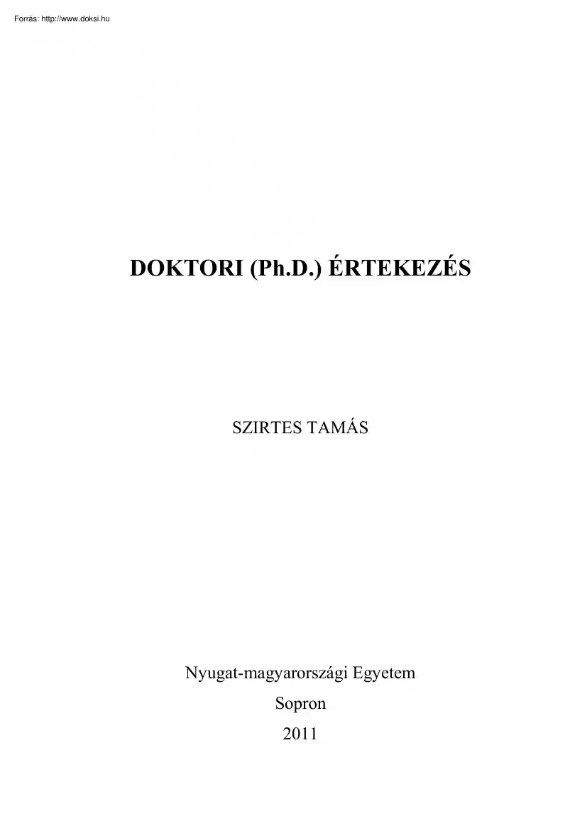 Szirtes Tamás - Management of knowledge sharing patterns