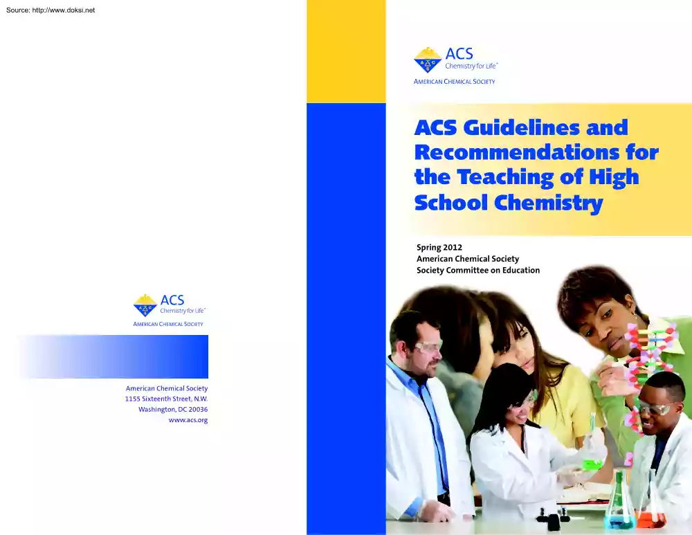 ACS Guidelines and Recommendations for the Teaching of High School Chemistry
