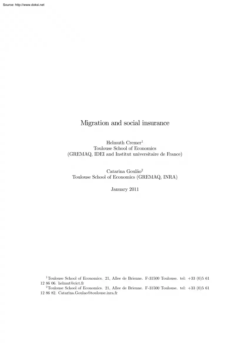 Helmuth-Catarina - Migration and Social Insurance