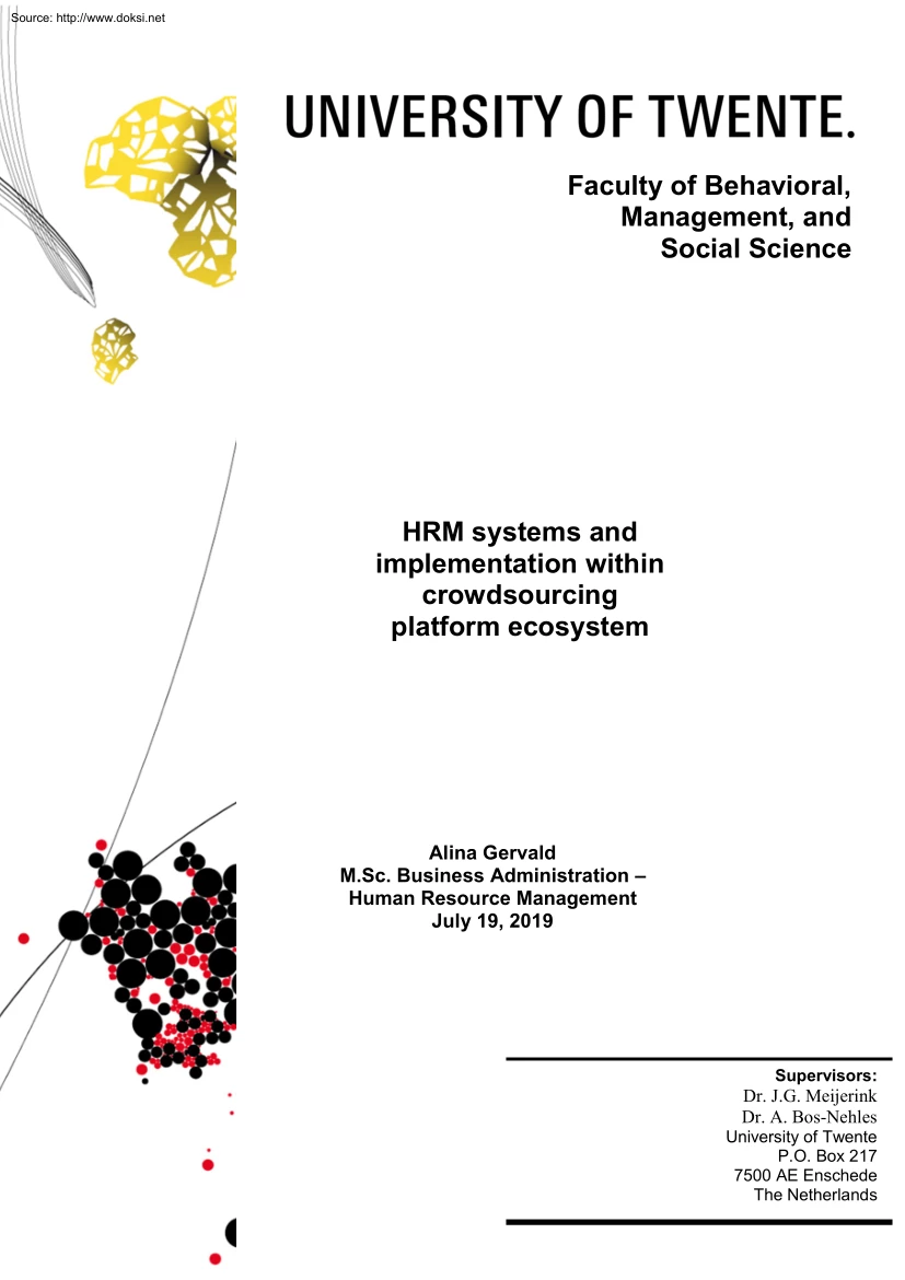 Alina Gervald - HRM Systems and Implementation within Crowdsourcing Platform Ecosystem